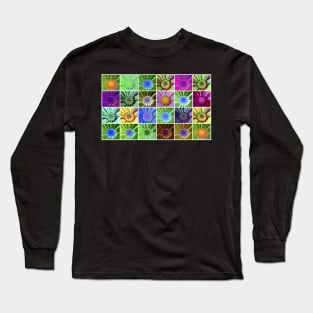 Cosmos Flower Collage Long Sleeve T-Shirt